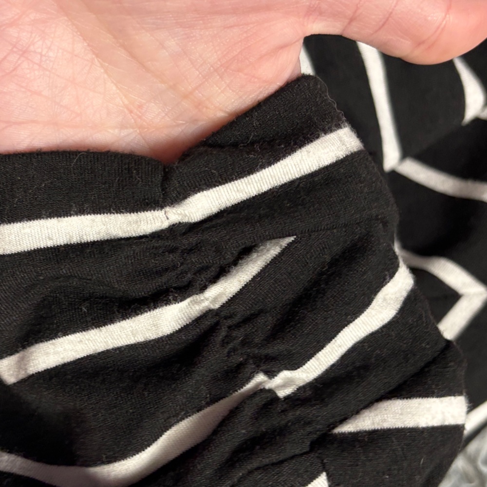 Black and White Striped Midi Skirt - Picture 9 of 15